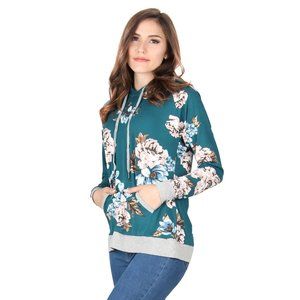 Lildy Super Soft Pull Over Hoodie Floral Print